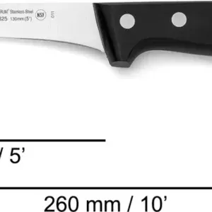 Detalle del mango ergonómico de Polioximetileno (POM) del cuchillo Arcos Universal