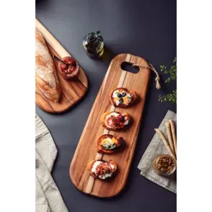 Tabla de madera de teca para servir aperitivos y quesos