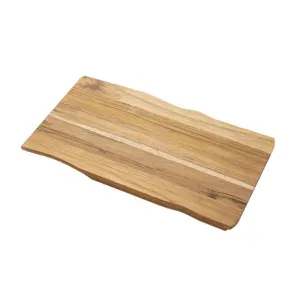 Tabla de corte rectangular Tramontina Savia de madera de teca con ranura recogejugos