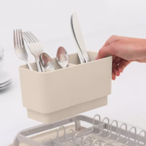Escurreplatos compacto Brabantia con platos y vasos