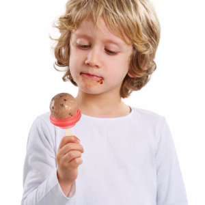 Molde de helado individual de silicona con palo y protector antigoteo
