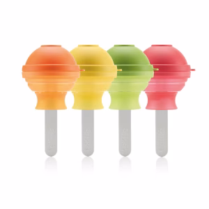 Set de 4 moldes de helado Lékué Lollipop de silicona en colores variados