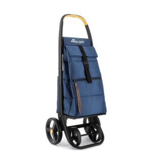 Carro de la compra Rolser plegado mostrando su diseño compacto