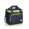 Bolsa isotérmica Ibili Hella de 15 litros en color azul marino, con asas y cremallera, sobre un fondo neutro.