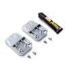 Kit de fijación sin taladrar Glue Fix System Flat de Tatay con sus componentes visibles: dos soportes y un tubo de adhesivo.