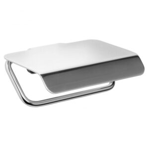 Portarrollos de baño Tatay Flat de aluminio cromado sin tapa, fijado a la pared
