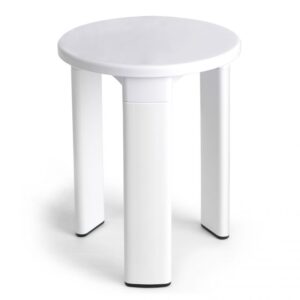 Taburete de baño blanco Tatay con tres patas