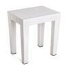 Taburete de ducha blanco Tatay Lombok con diseño de imitación madera
